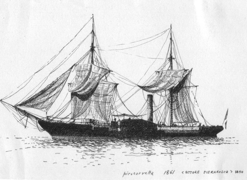 1861 - Pirocorvetta 'Ettore Fieramosca'
